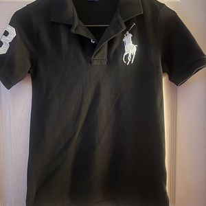 Black Big Logo Ralph Lauren Polo Shirt